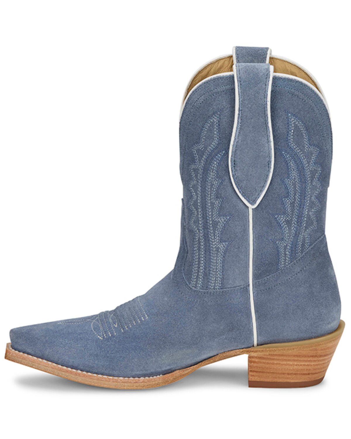 Tony Lama Women's Lea Suede Western Booties - Snip Toe