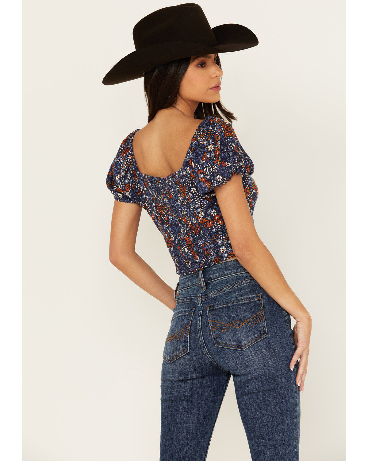 Idyllwind Women's Deerbrok Ditsy Print Puff Sleeve Top