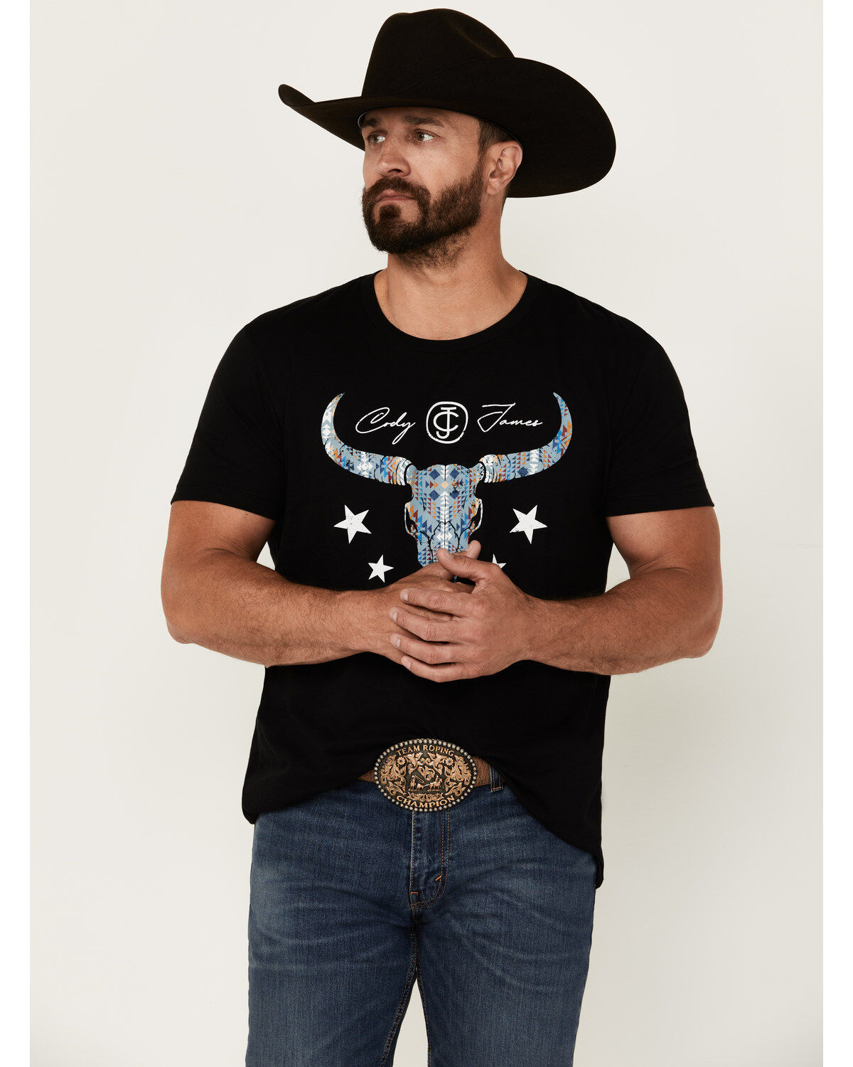Cody James Men's Navajo Steerhead Logo Short Sleeve Graphic T-Shirt
