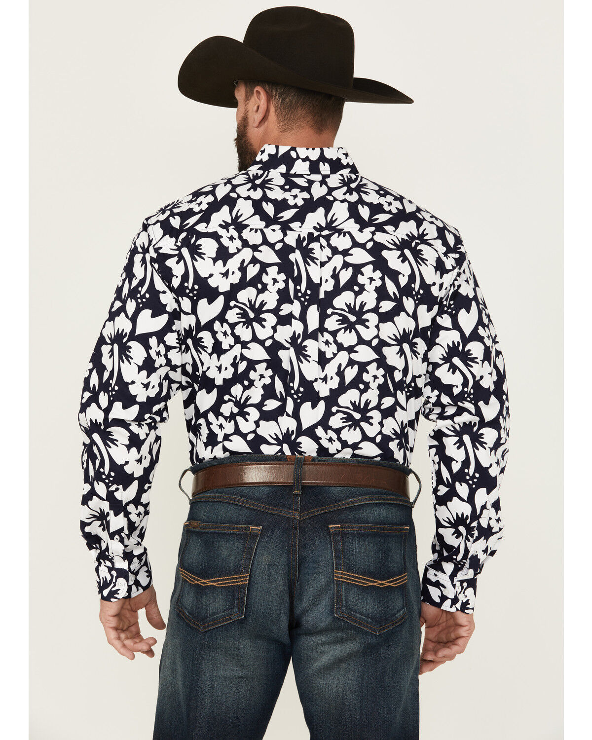 Cinch Men's Floral Print Long Sleeve Button-Down Western Shirt