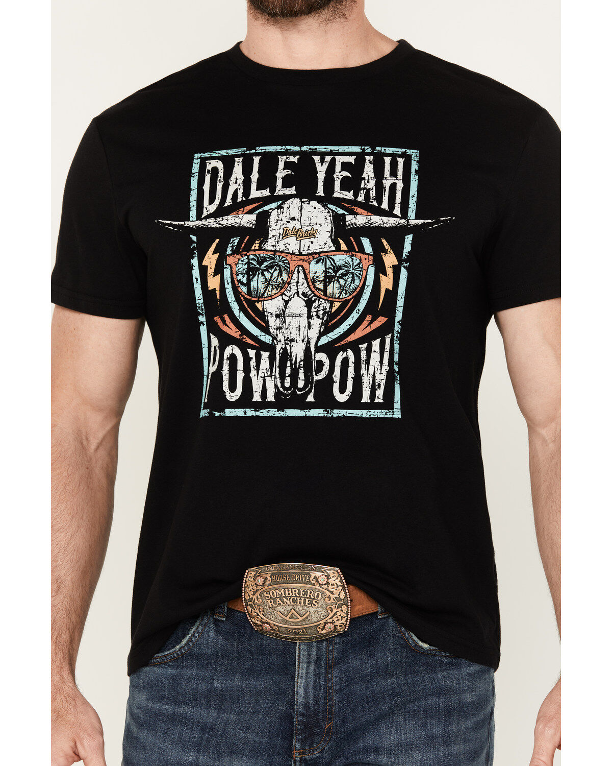 Rock & Roll Denim Men's Pow Pow Short Sleeve Graphic T-Shirt