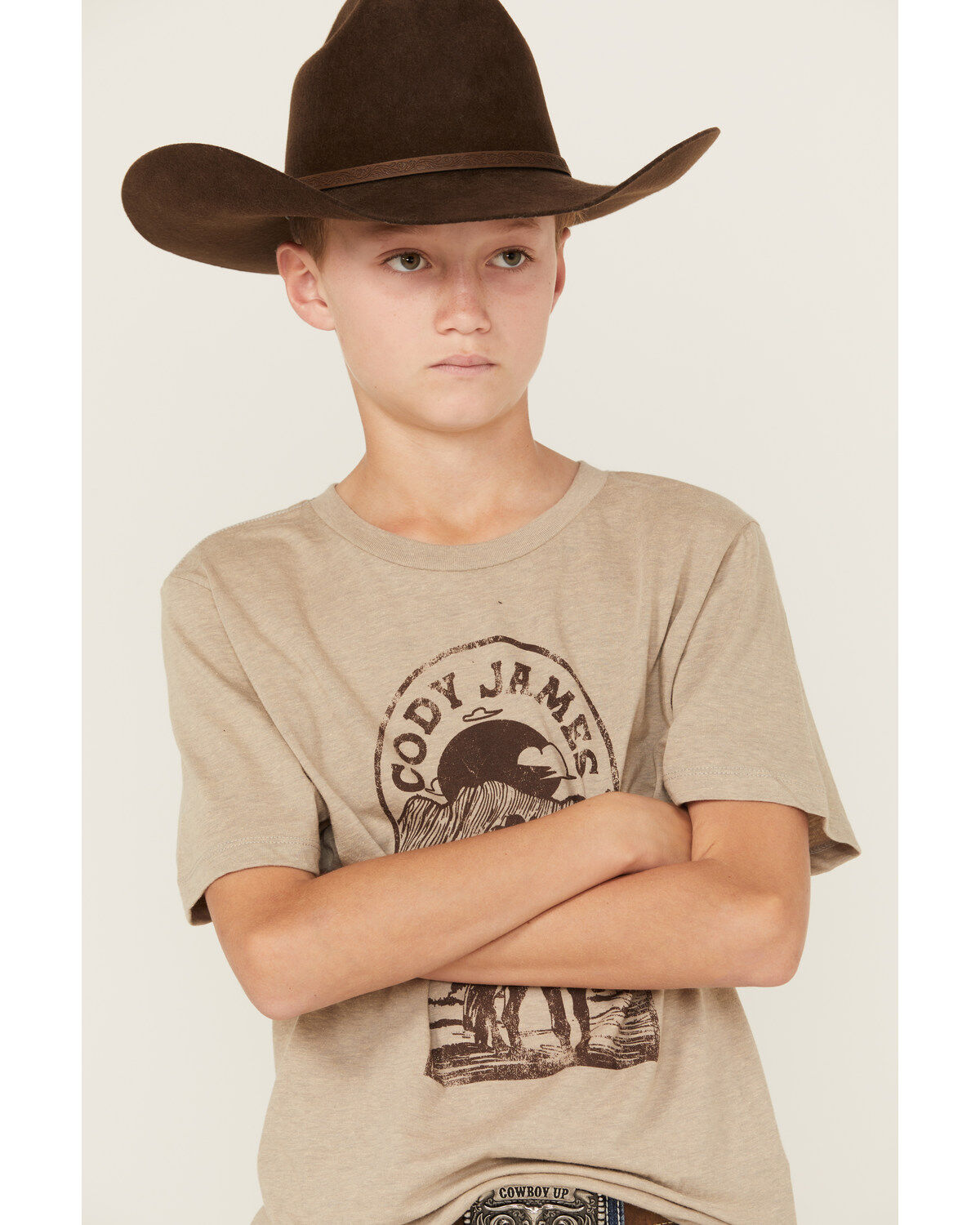 Cody James Boys' Cowboy Sketch Short Sleeve Graphic T-Shirt