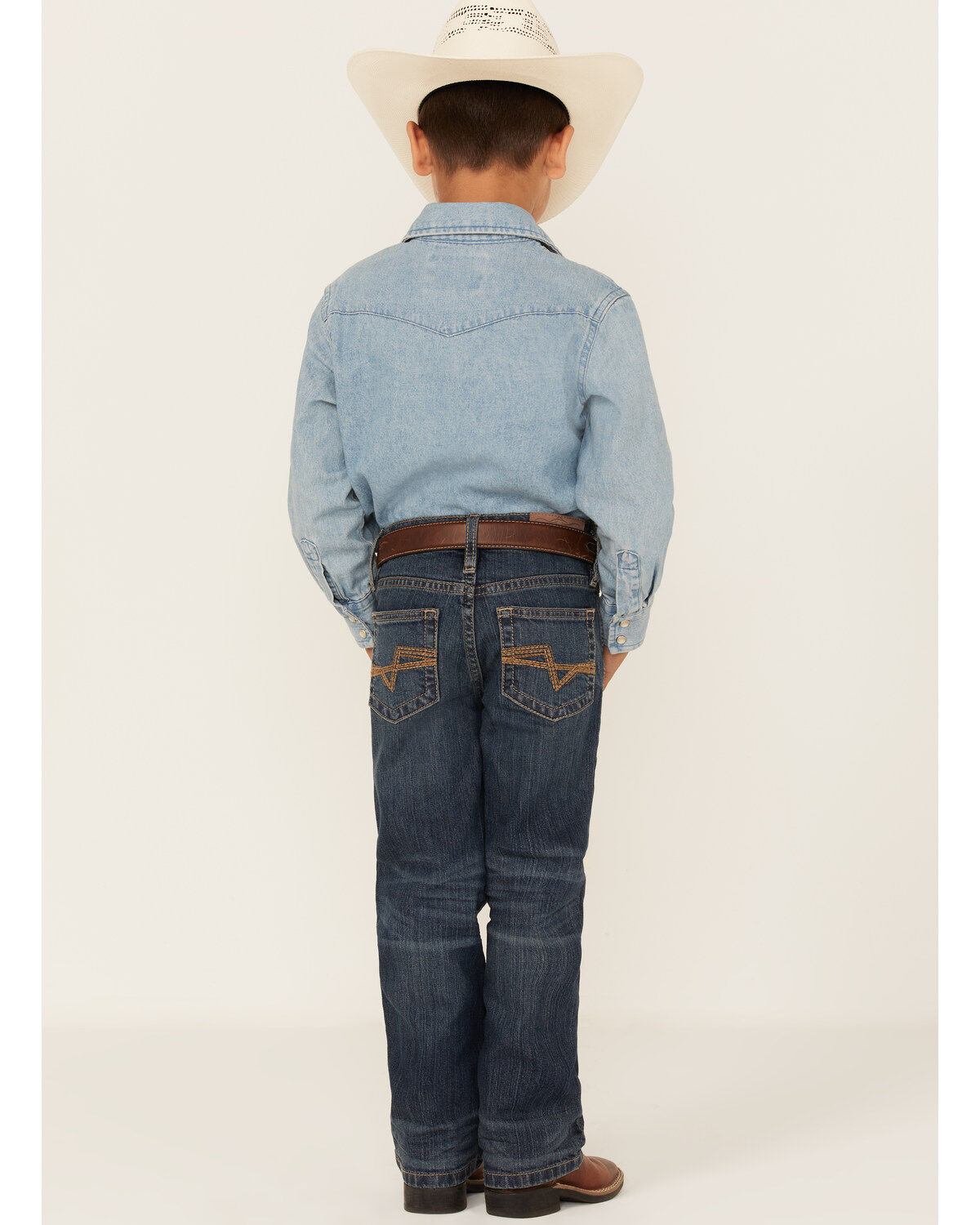 Cody James Little Boys' Saguaro Dark Wash Mid Rise Stretch Slim Bootcut Jeans - Sizes 4-8