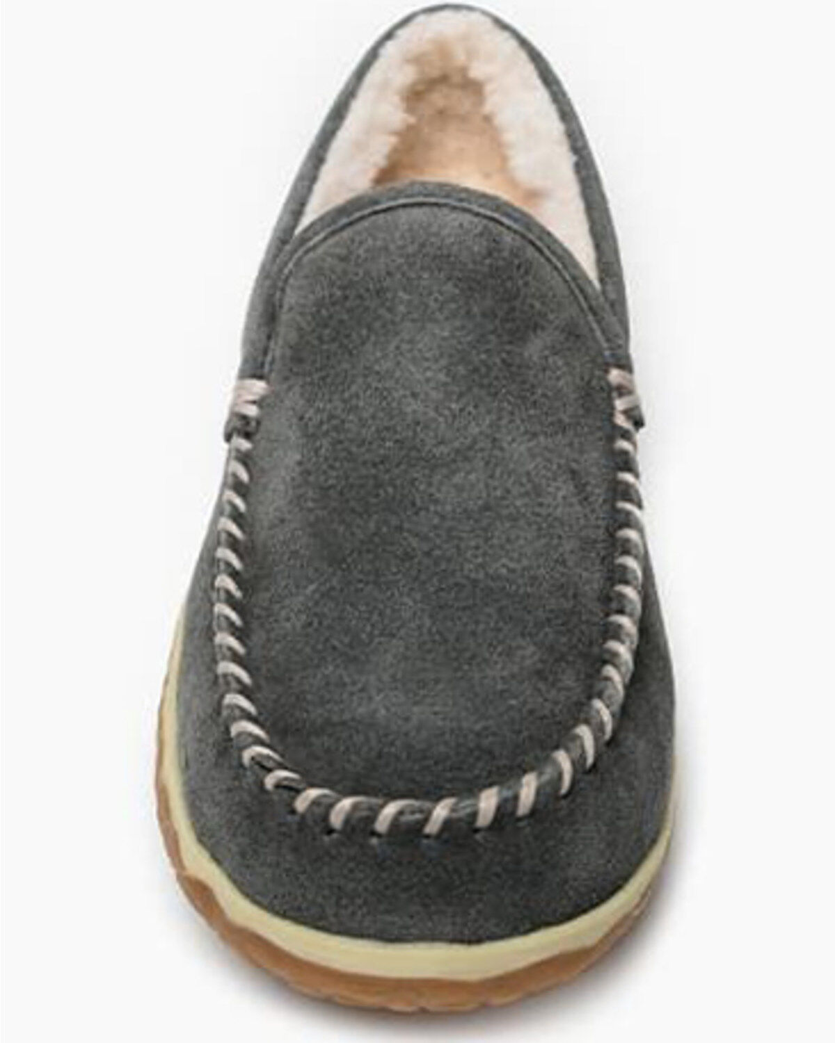 Minnetonka Men's Gray Tilden Slippers - Moc Toe