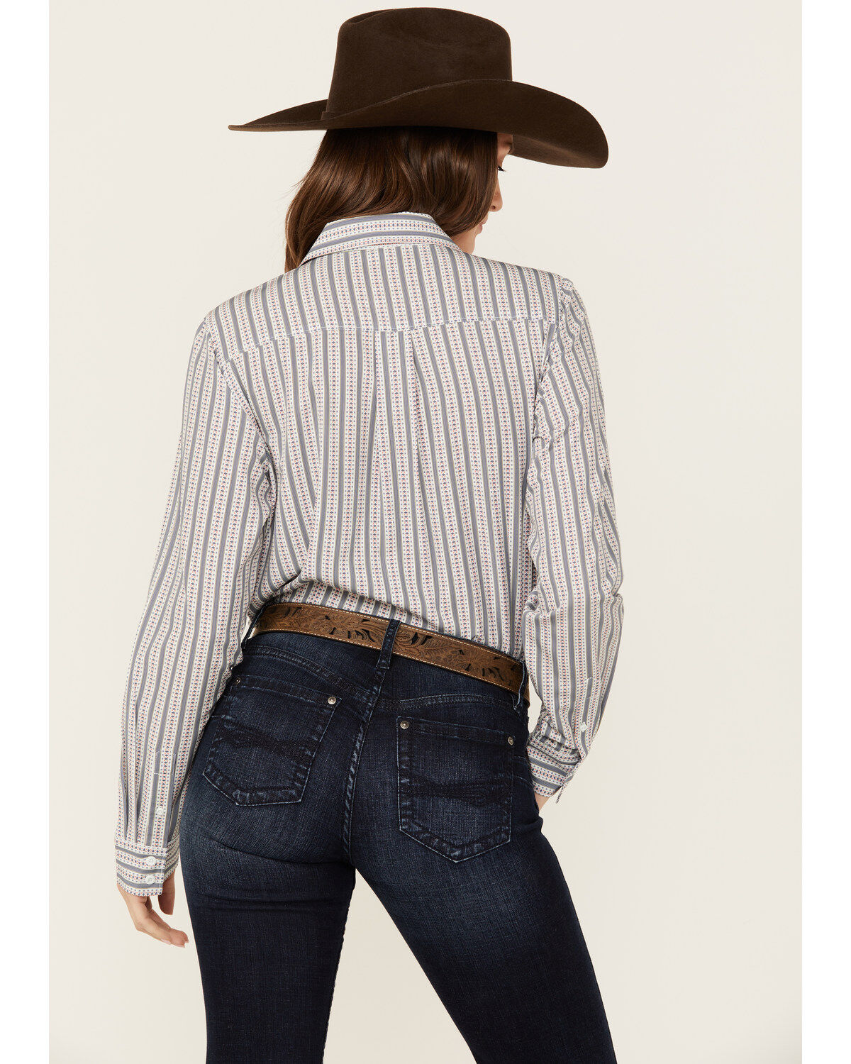 Cinch Women's ARENAFLEX™ Striped Long Sleeve Button-Down Western Core Shirt