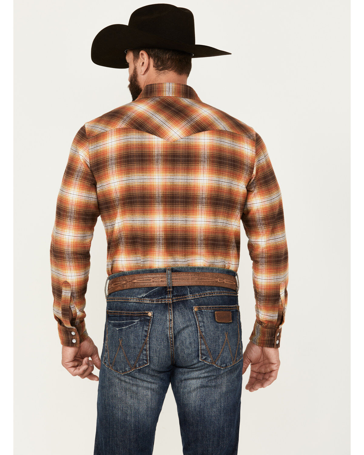 Pendleton Men's Wyatt Plaid Print Long Sleeve Pearl Snap Western Shirt