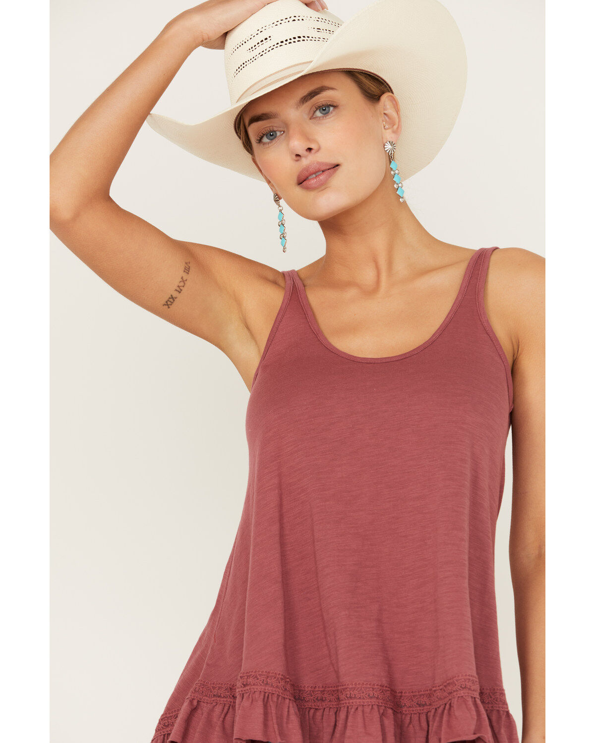 Angie Women's Ruffle Hem Tank Top