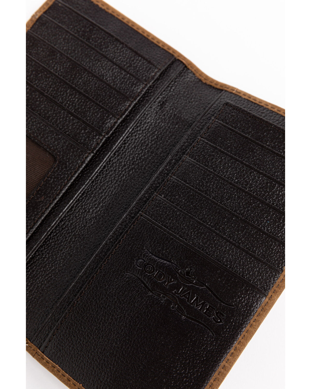 Cody James Men's Hair On Praying Cowboy Leather Checkbook Wallet