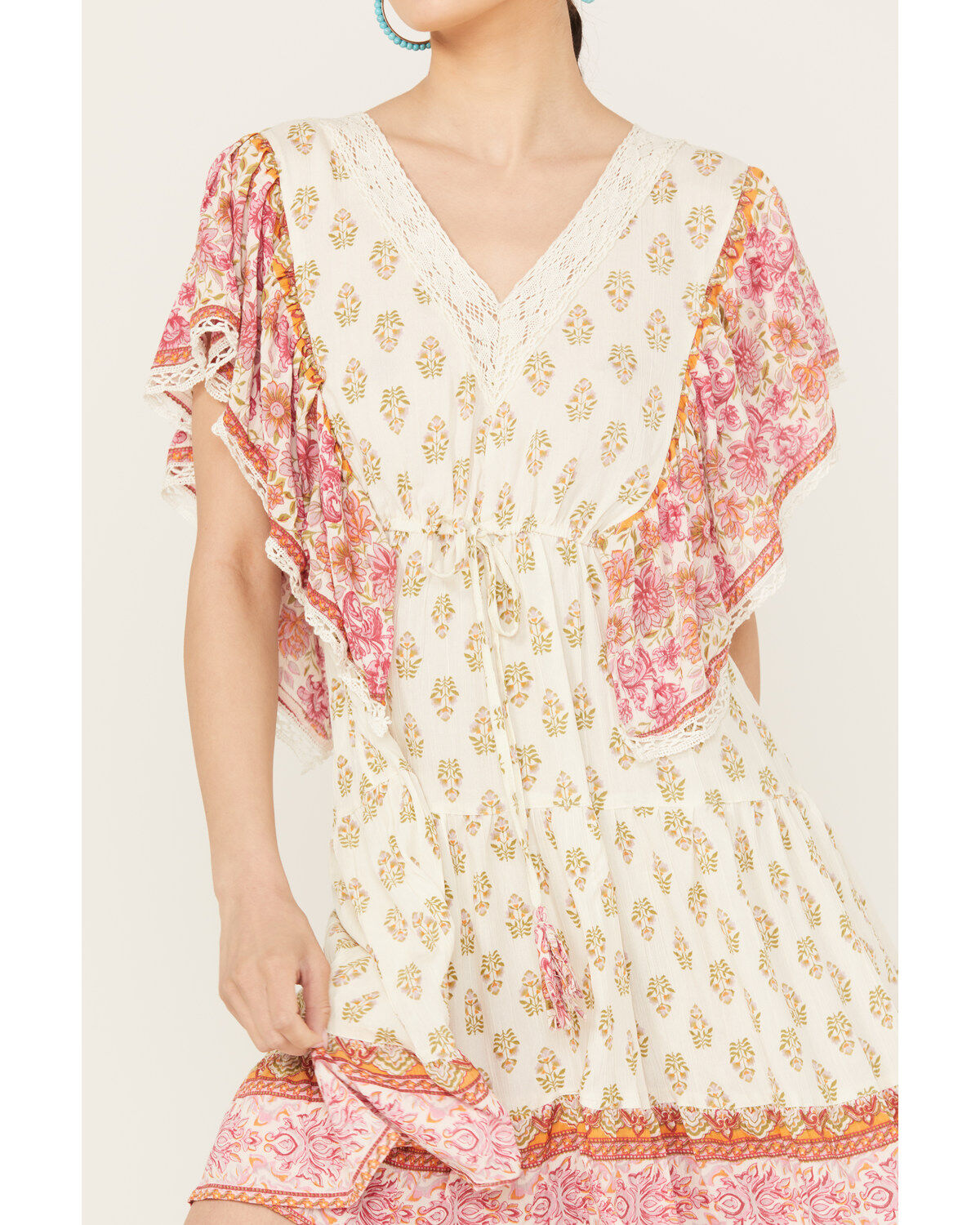 Angie Women's Border Print Mini Dress