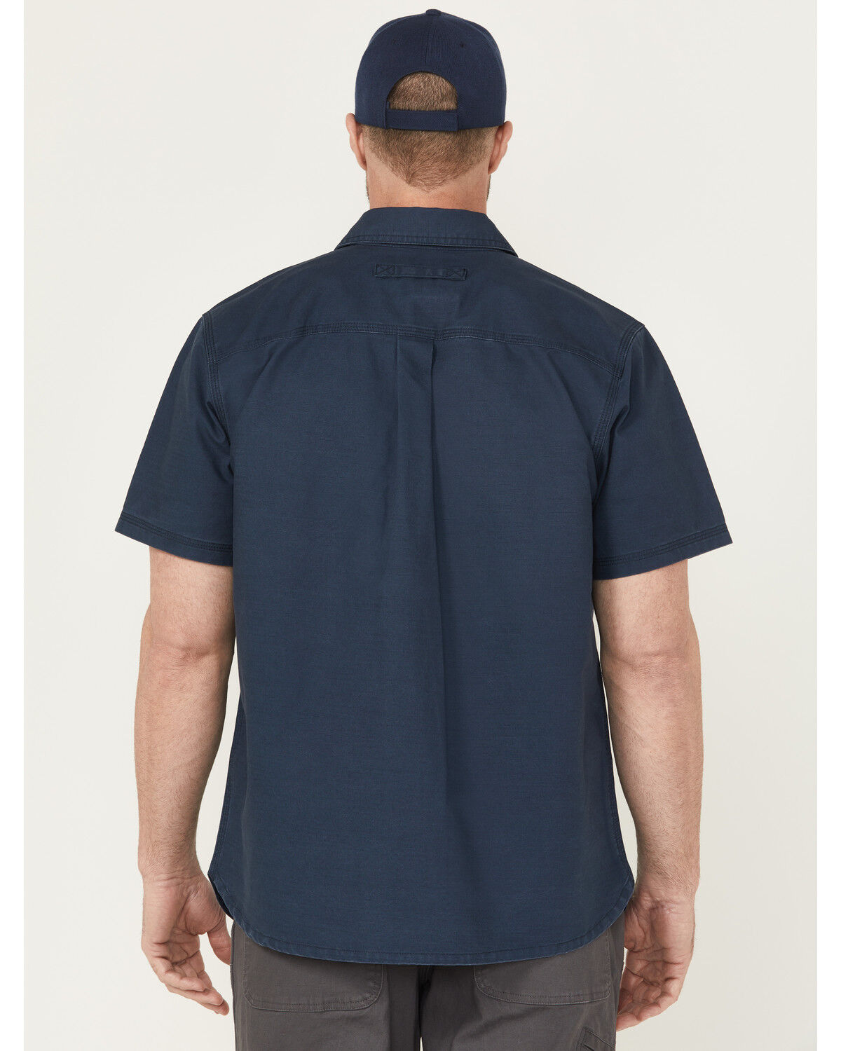 Lucky Brand Workwear Men's Slub Canvas Short Sleeve Button-Down Work Shirt