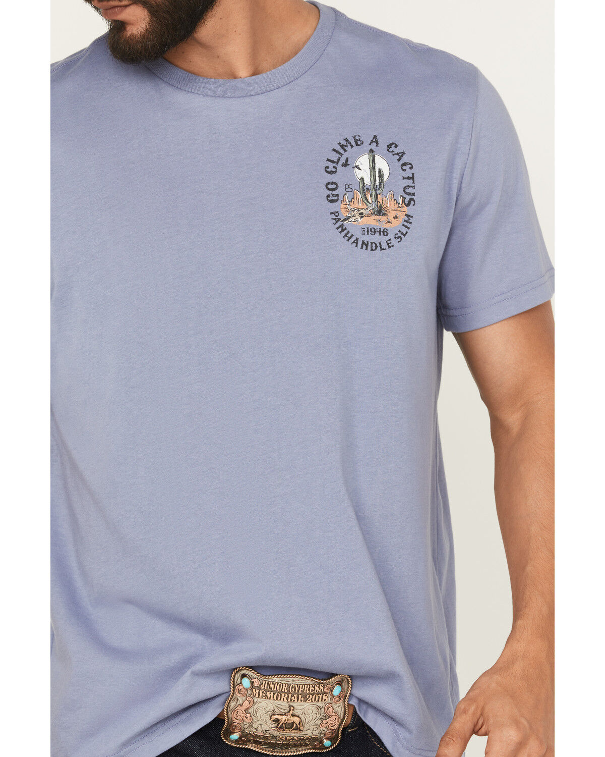 Panhandle Slim Men's Climb A Cactus Short Sleeve Graphic T-Shirt