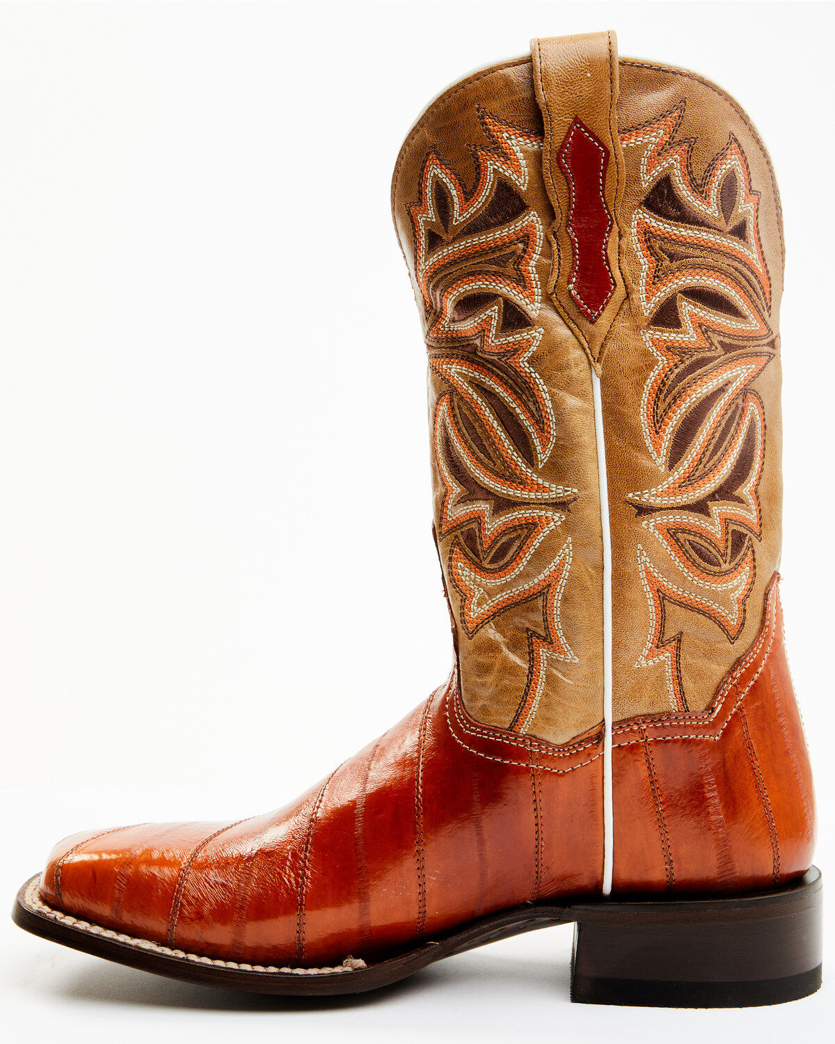 Dan Post Women's Peanut Exotic Eel Western Boot - Broad Square Toe