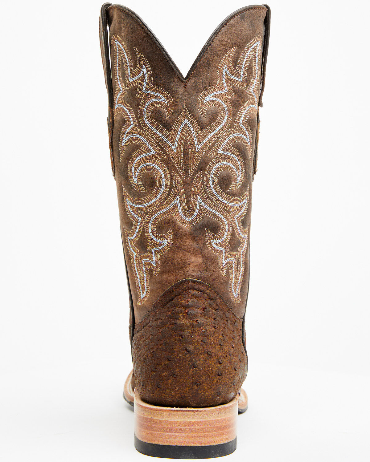 Tanner Mark Men's Exotic Full Quill Ostrich Western Boots - Broad Square Toe