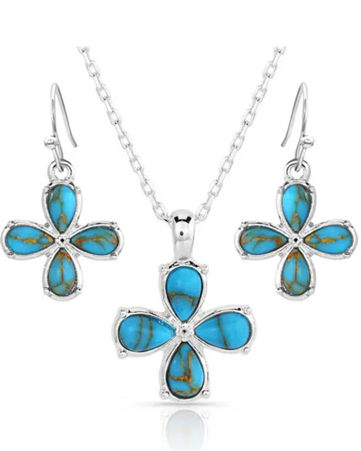 Montana Silversmiths Women's Wildflower Turquoise Jewelry Set - 2 Piece