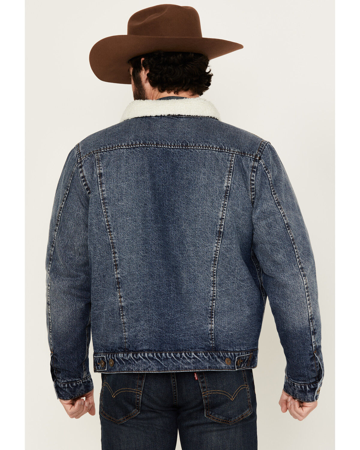 Cody James Men's Sherpa Lined Denim Jacket