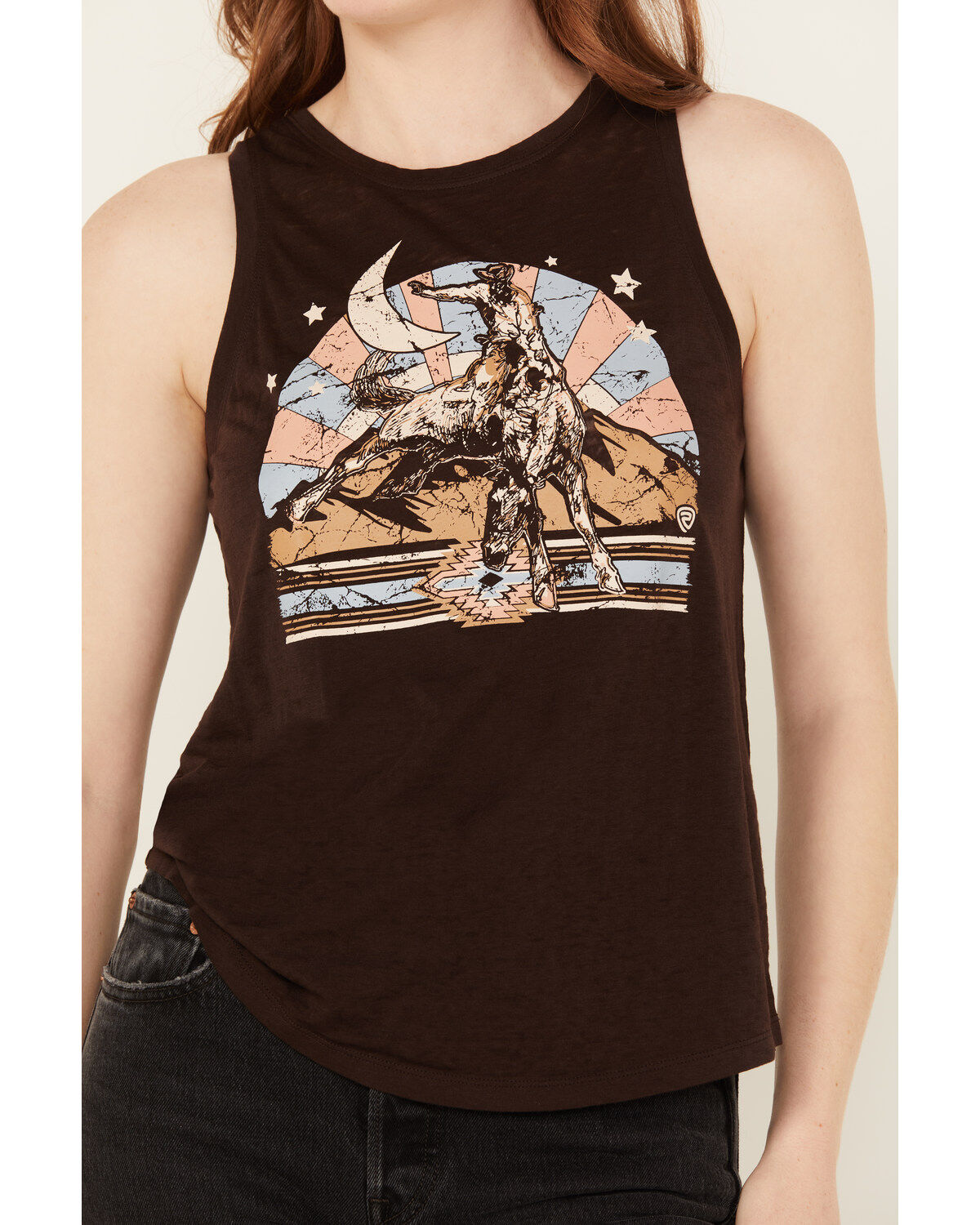 Rock & Roll Denim Women's Bronco Graphic Sleeveless Tank