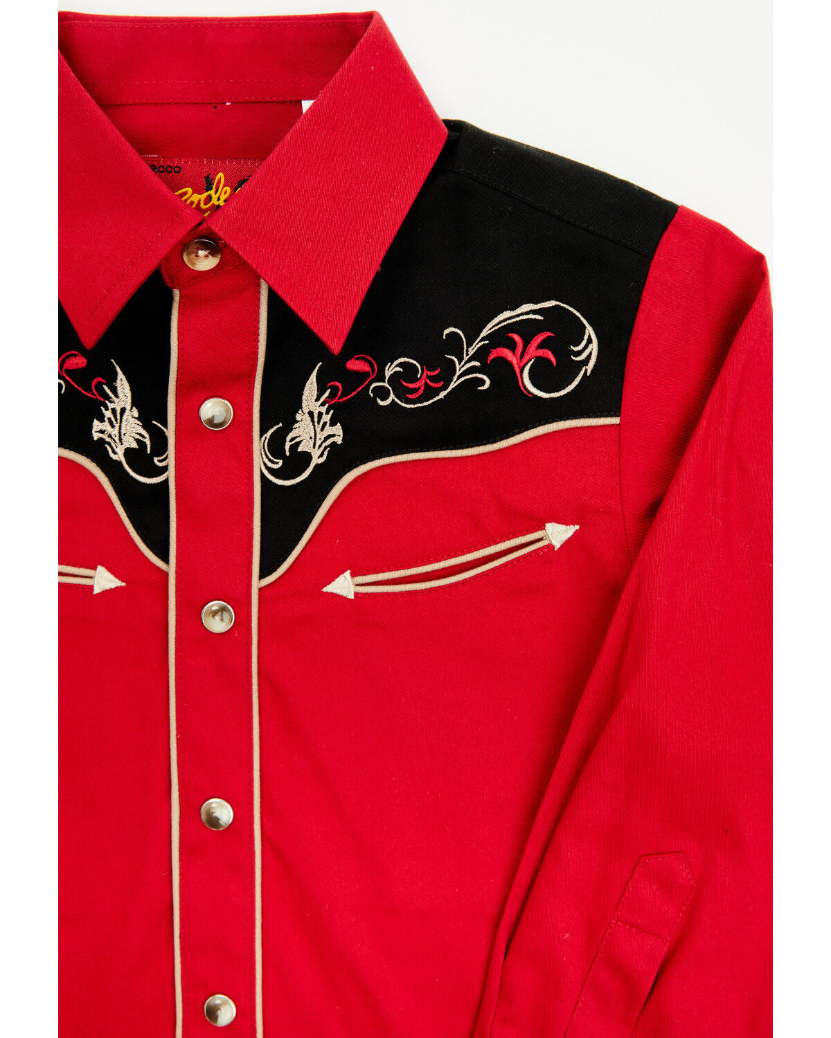 Avalon Boys' Embroidered Long Sleeve Snap Western Shirt