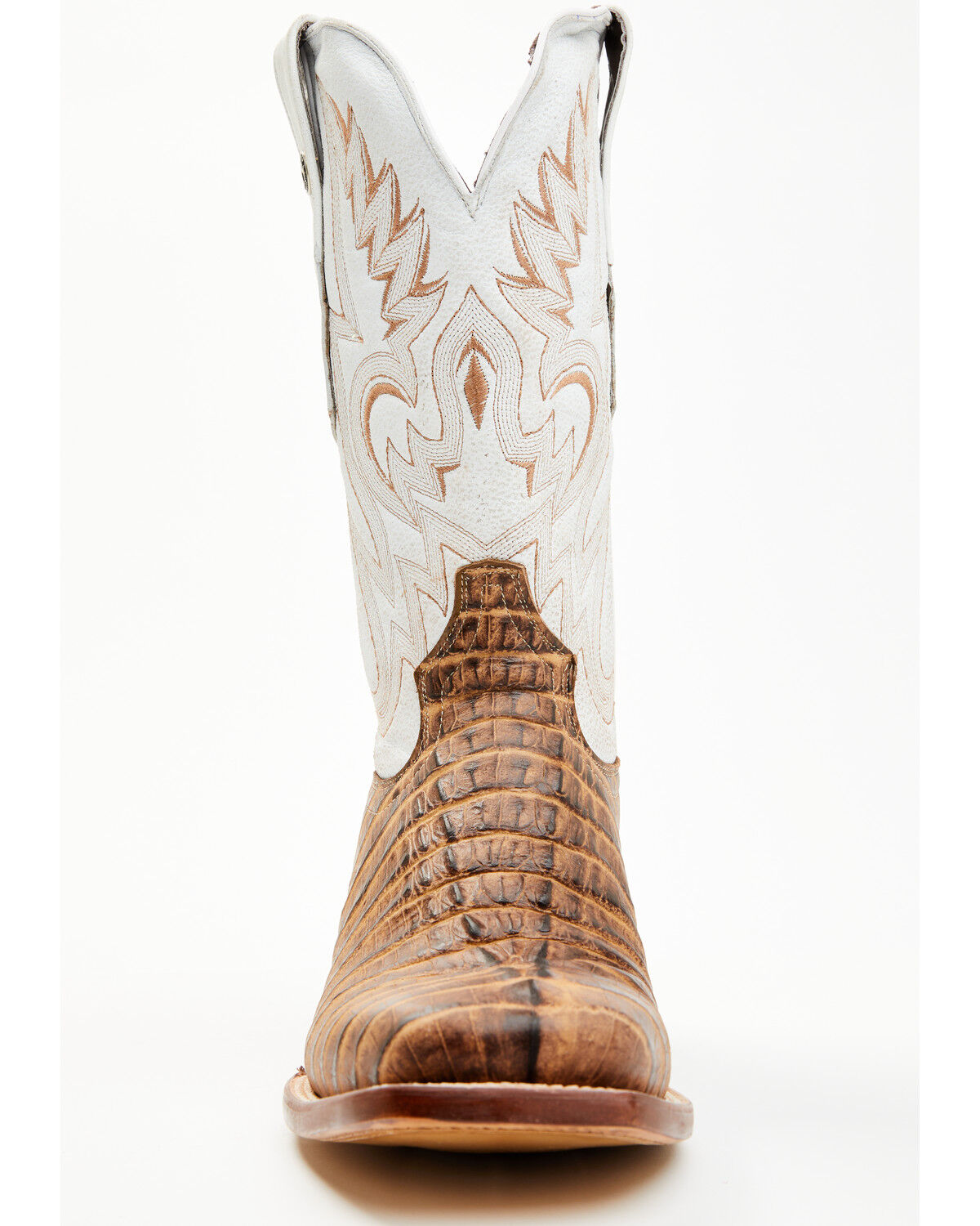 Tanner Mark Men's Caiman Print Western Boots - Broad Square Toe