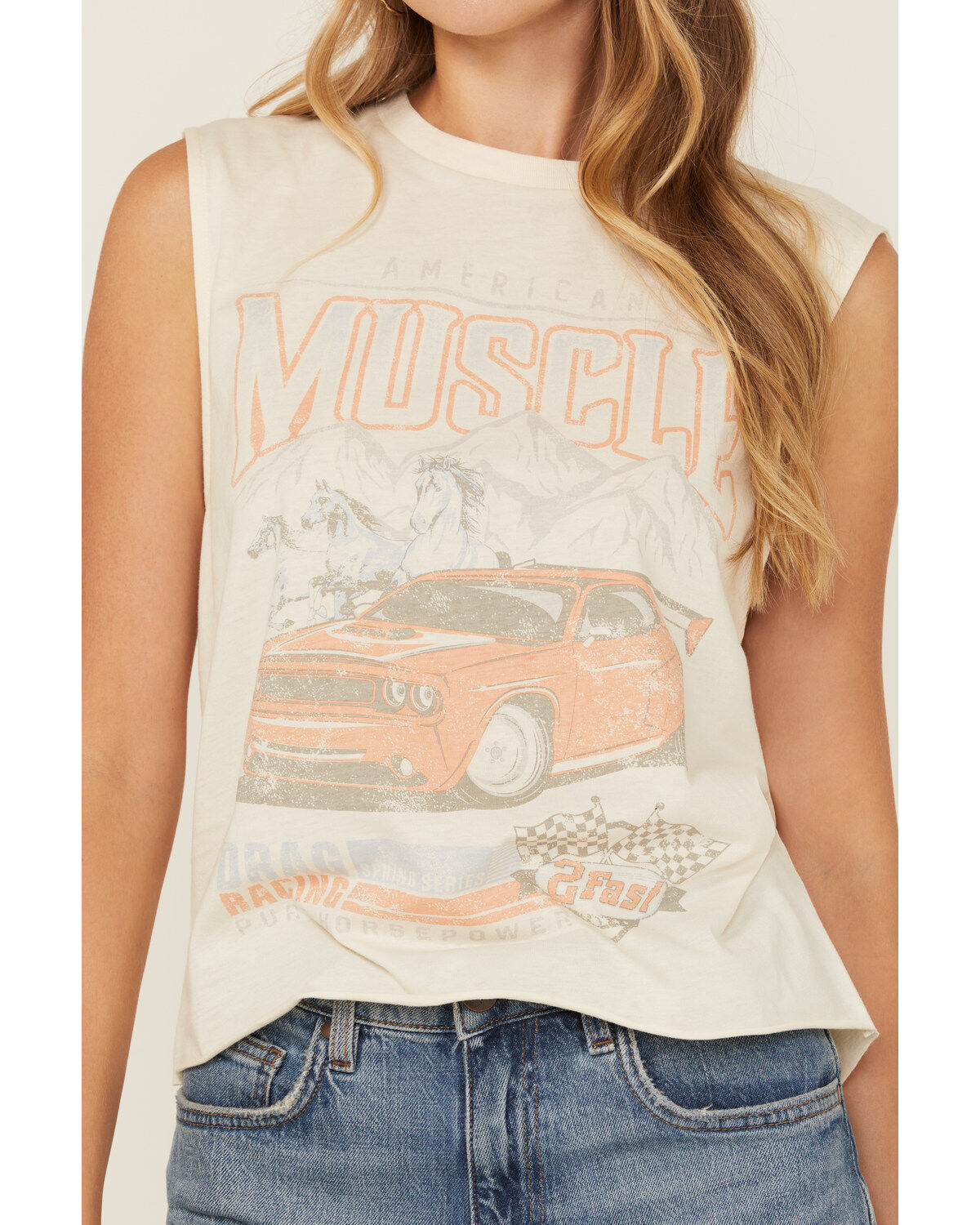 Youth in Revolt Women's Car Muscle Graphic Tank