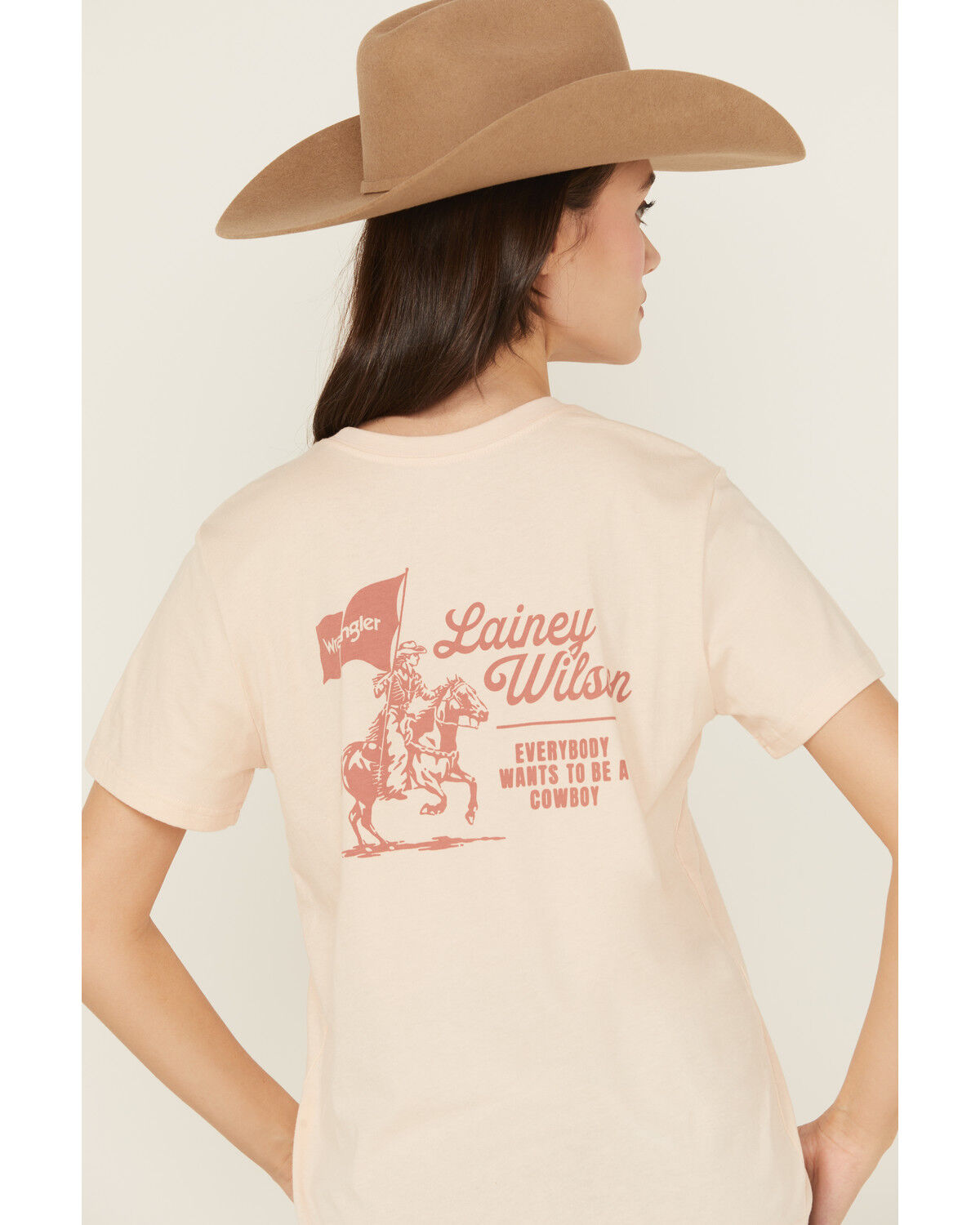 Wrangler X Lainey Wilson Women's Everybody Wants to Be a Cowboy Short Sleeve Graphic Tee