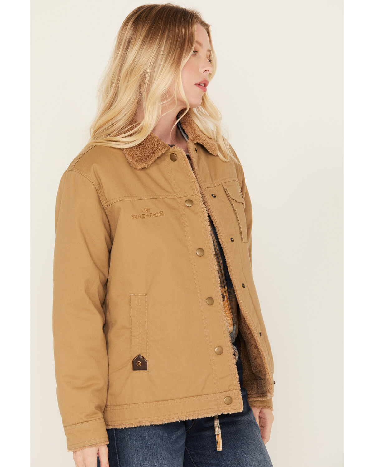 Cleo + Wolf Women's Sherpa Lined Canvas Jacket