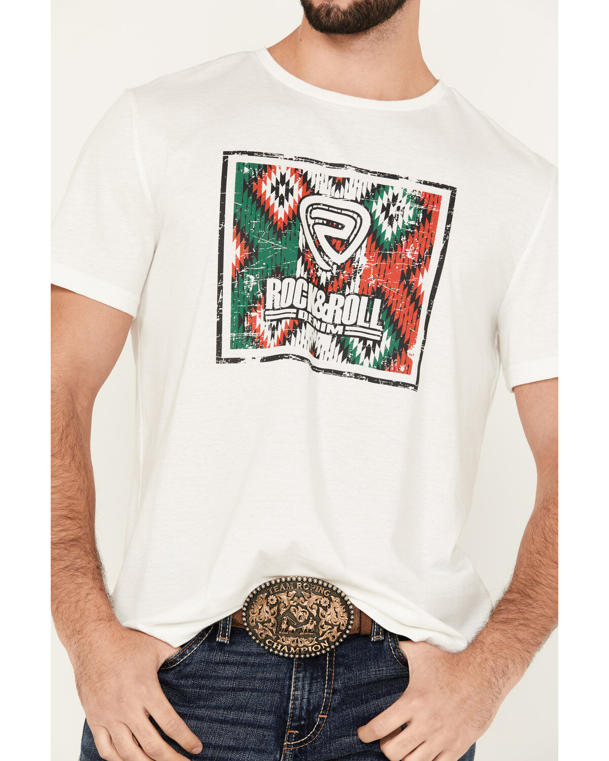 Rock & Roll Denim Men's Mexico Logo Short Sleeve Graphic T-Shirt