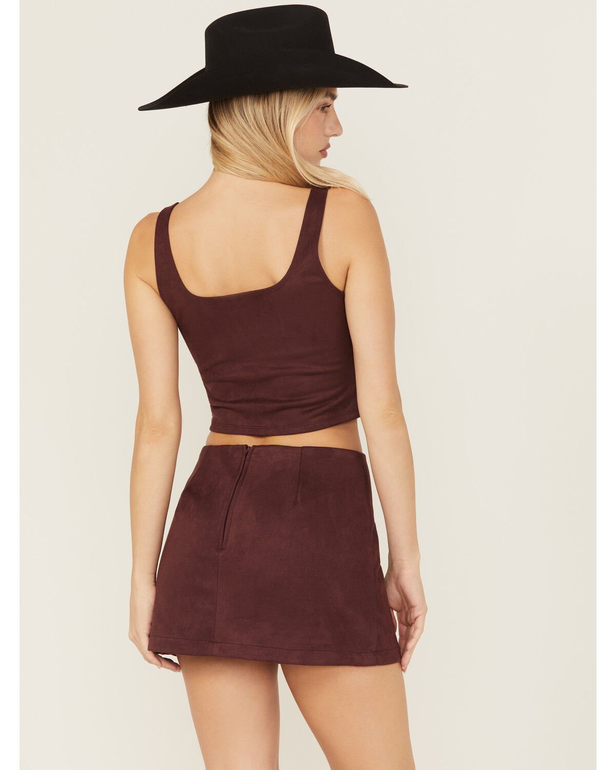 Shyanne Women's Faux Suede Lace Corset Top