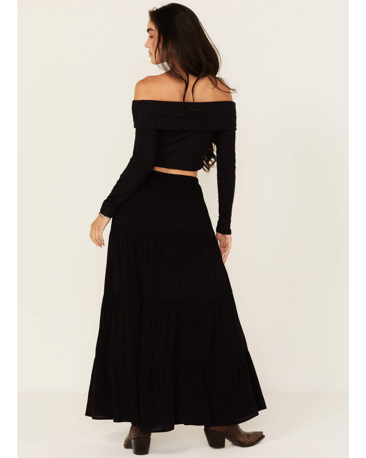 Originality Women's Tiered Maxi Skirt