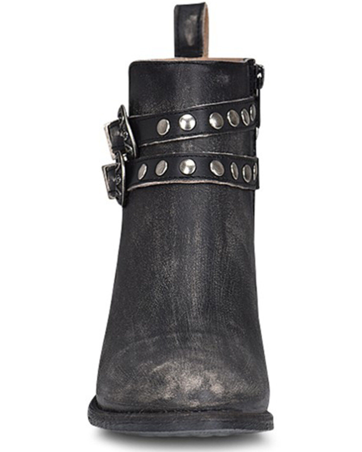 Circle G Women's Studded Harness Booties - Round Toe