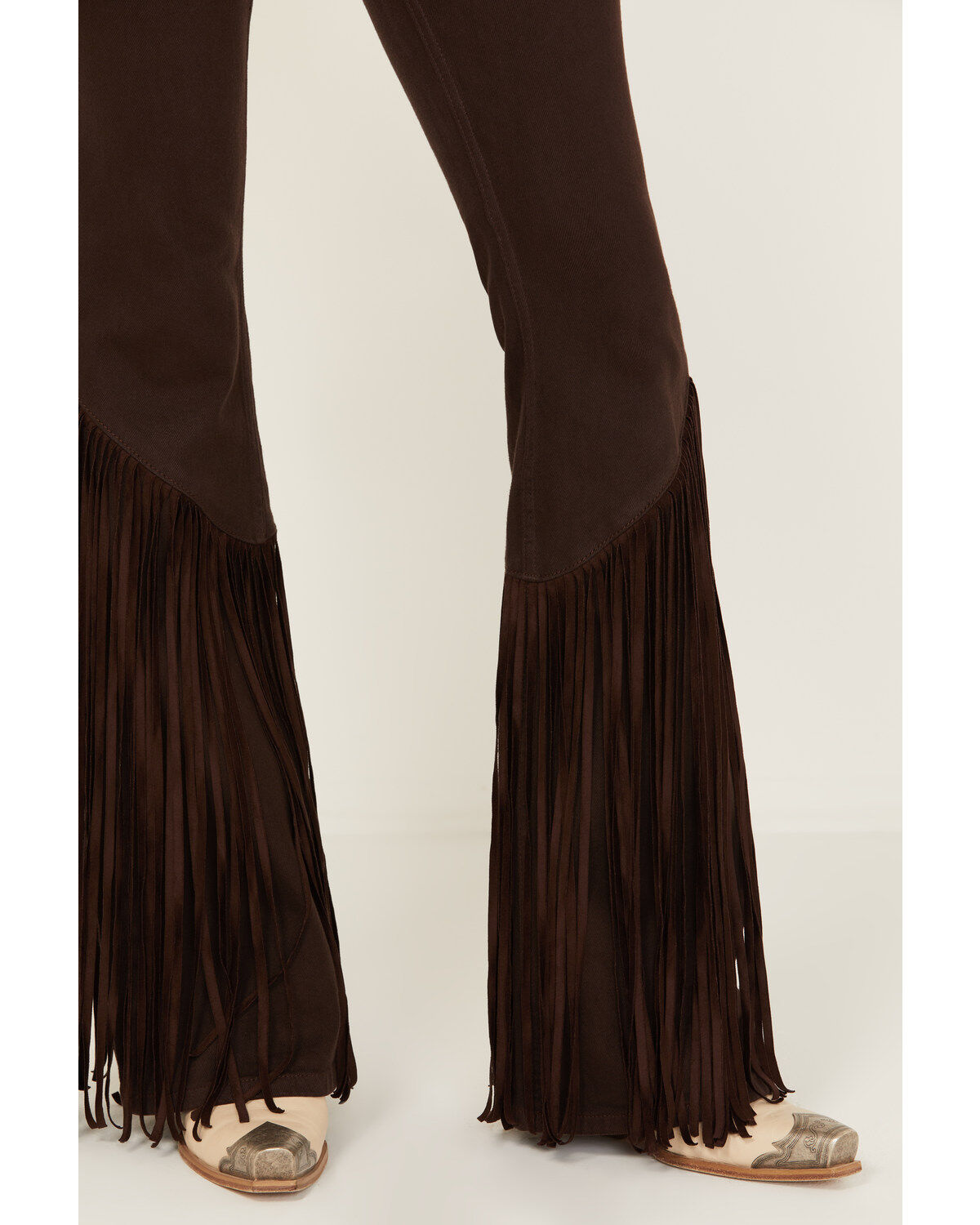Idyllwind Women's Coffee Bean Mid Rise Rebel Fringe Bootcut Jeans
