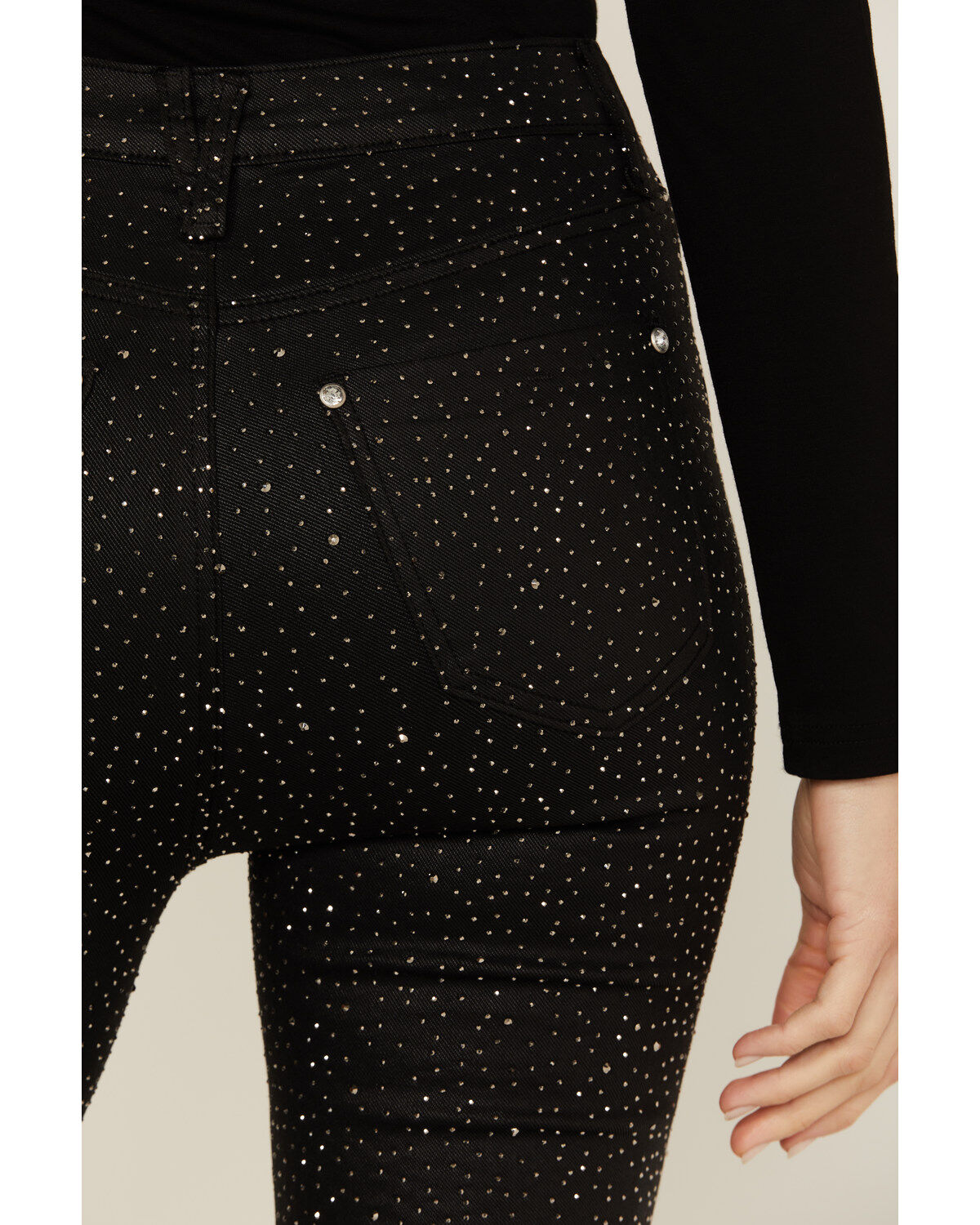 Vibrant Denim Women's Rhinestone High Rise Bootcut Denim Jeans