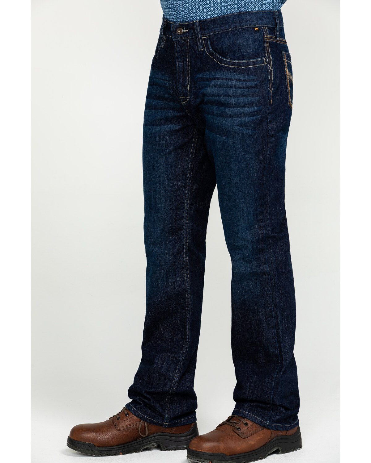 Cody James Men's FR Millikin Dark Slim Bootcut Work Jeans