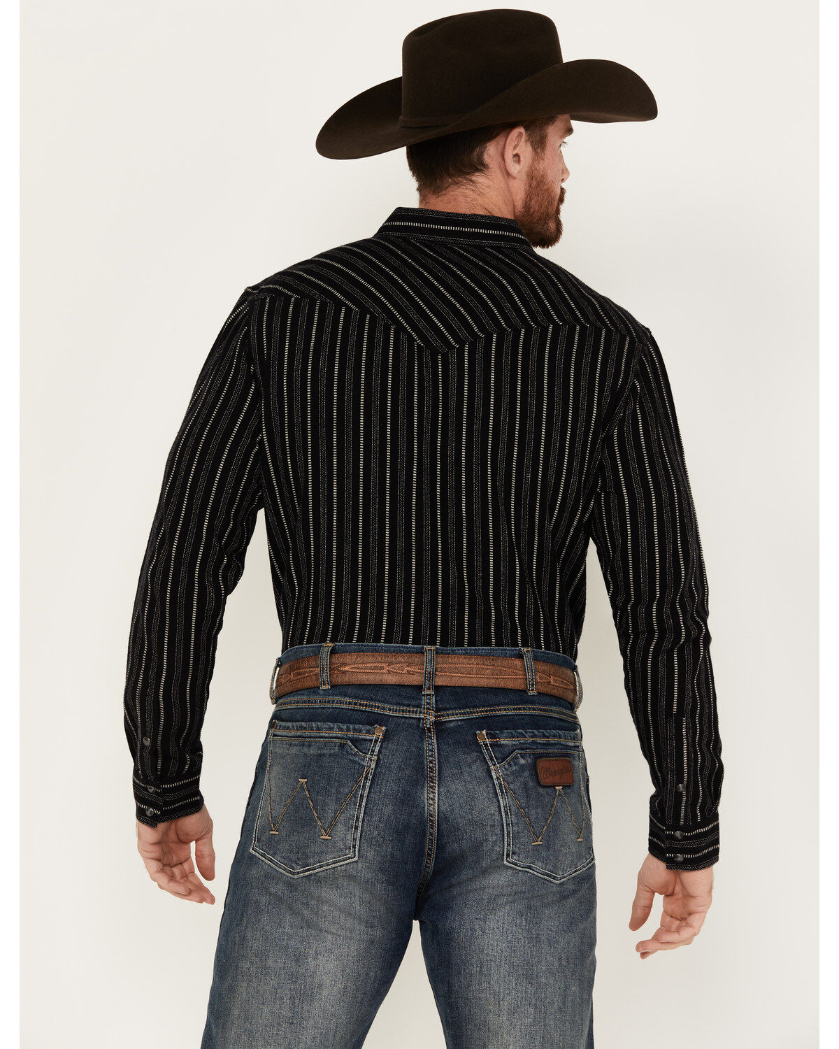 Moonshine Spirit Men's Tuner Striped Long Sleeve Snap Flannel Shirt