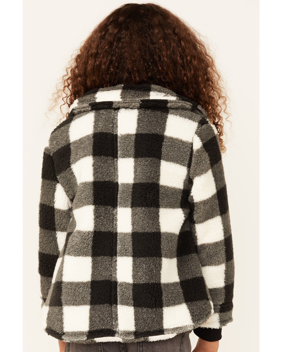 Urban Republic Little Girls' Plaid Print Sherpa Jacket