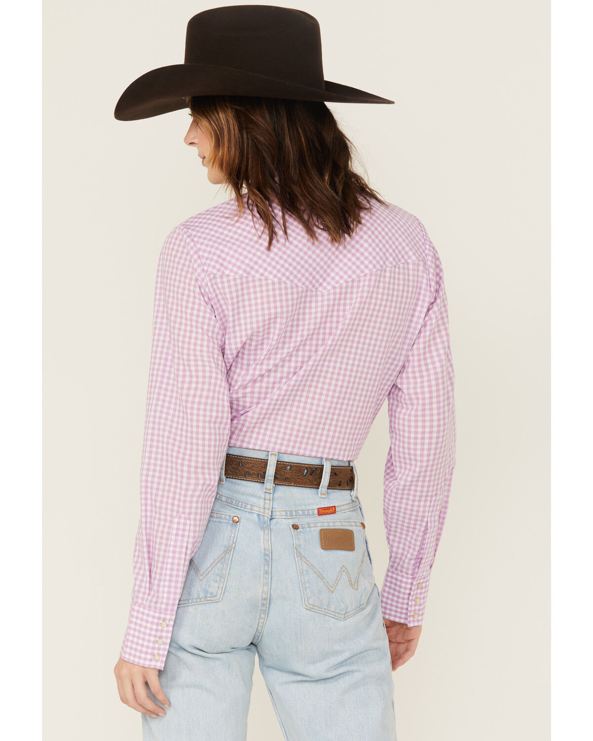 Cowboygirl by Jenna Paulette Women's Gingham Print Long Sleeve Pearl Snap Western Shirt