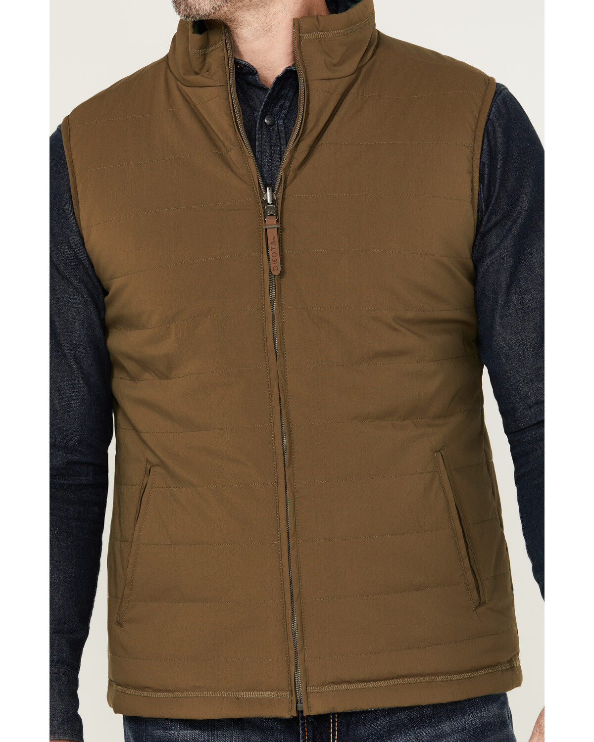 Dakota Grizzly Men's Bennett Reversible Fleece Lined Western Vest