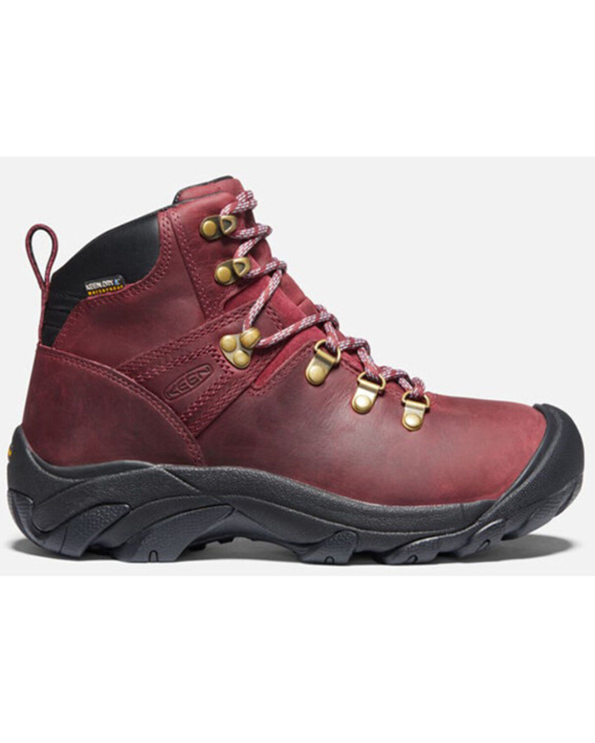 Keen Women's Tibetan Red & Black Pyrenees Waterproof Lace-Up Hiking Boot
