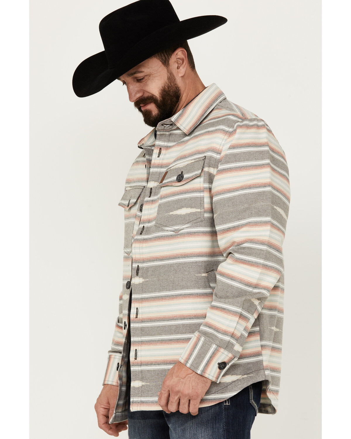 Cinch Men's Southwestern Jacquard Print Shirt Jacket
