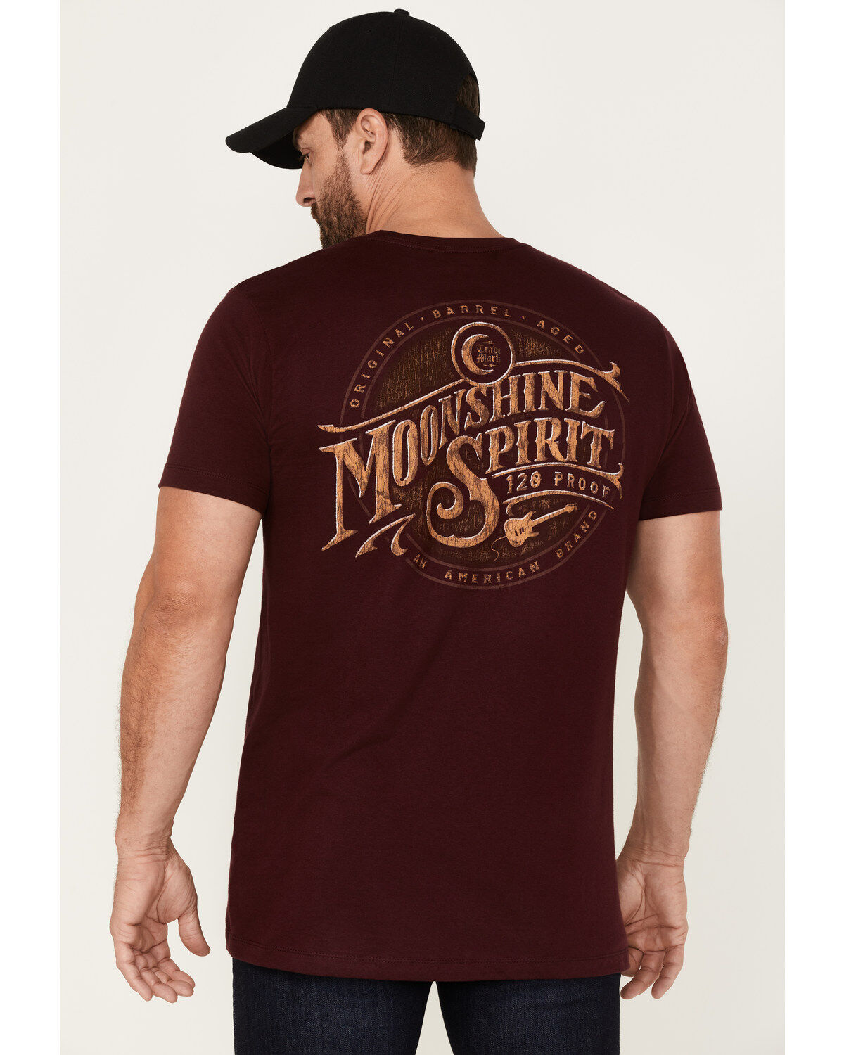 Moonshine Spirit Men's Oak Barrel Graphic Short Sleeve T-Shirt