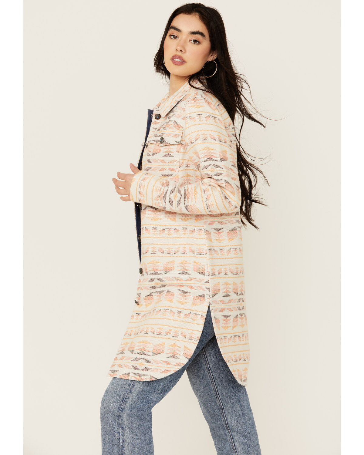 Shyanne Women's Southwestern Print Long Shacket