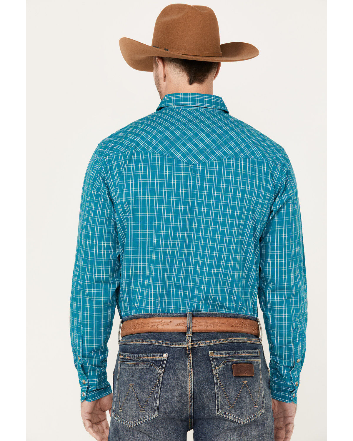 Wrangler 20X Men's Advanced Comfort Plaid Print Long Sleeve Snap Western Shirt