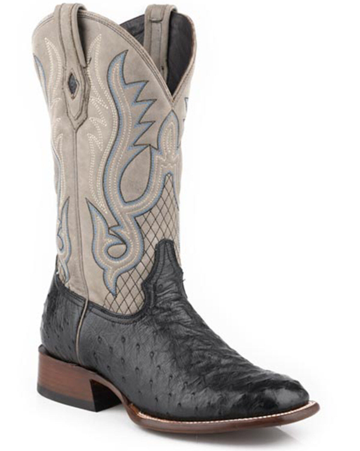 Stetson Men's Ozzy Exotic Full Quill Ostrich Western Boots - Broad Square Toe