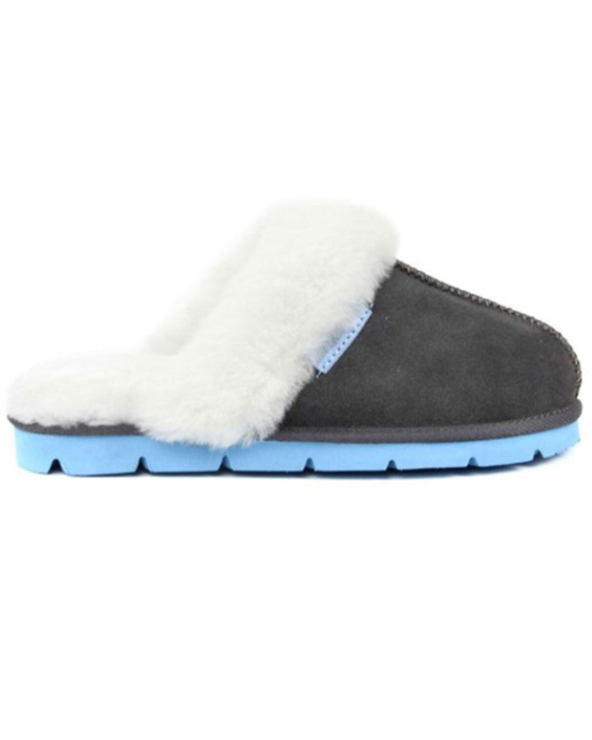 Superlamb Women's Onager Charcoal Suede Leather Casual Slip-On Mule