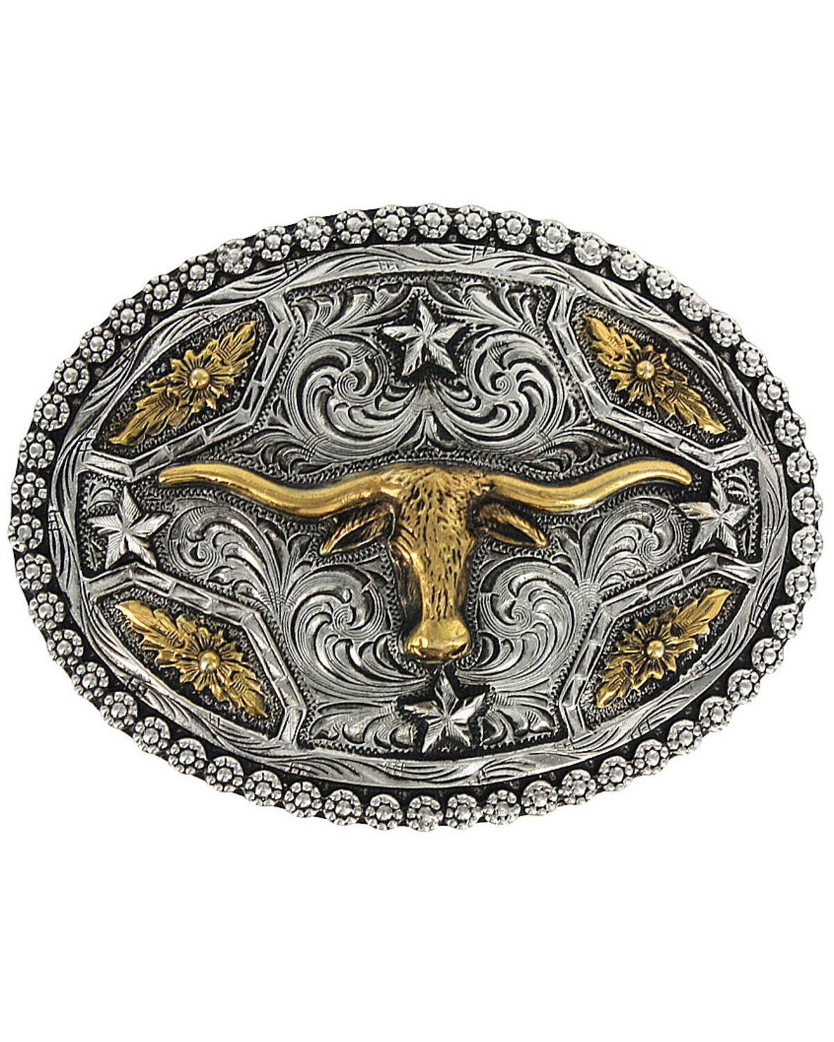 Cody James® Oval Long Horn Belt Buckle