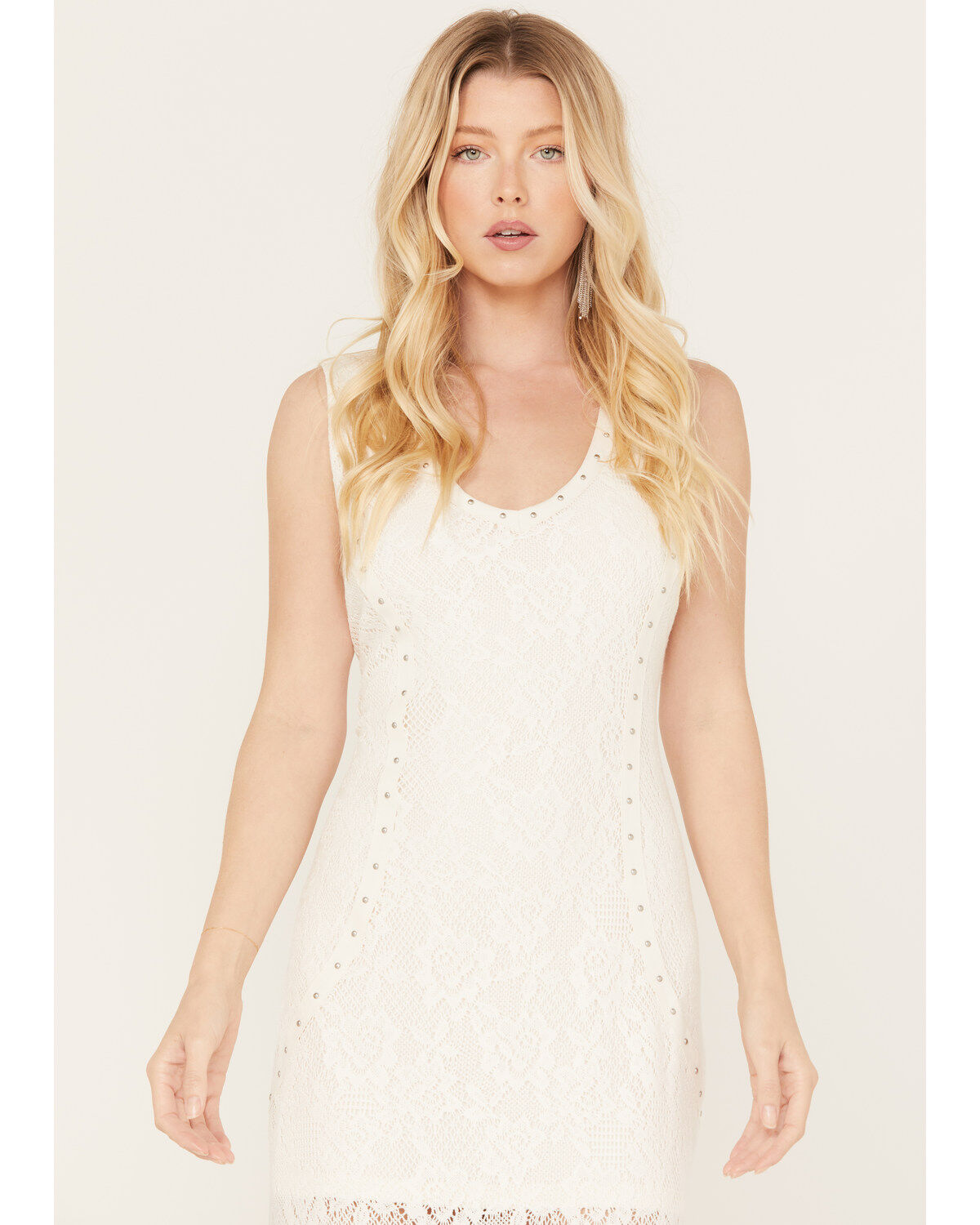 Idyllwind Women's Jasira Rocker Studs and Lace Mini Dress