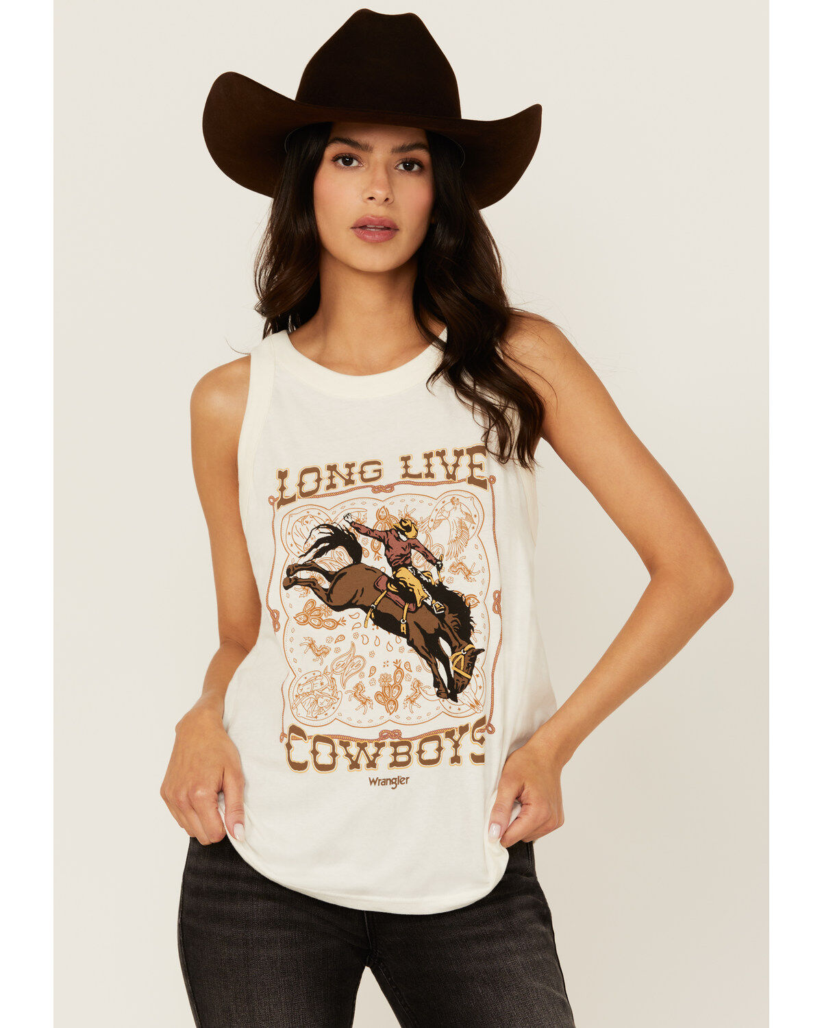 Wrangler Women's Long Live Cowboys Graphic Tank