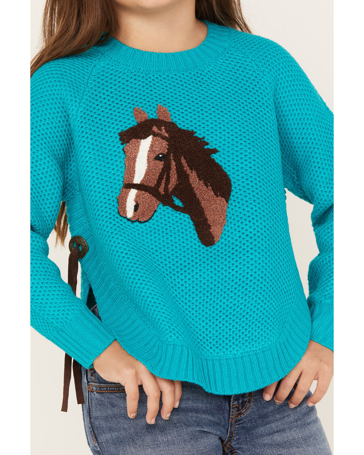 Cotton & Rye Girls' Horse Graphic Sweater