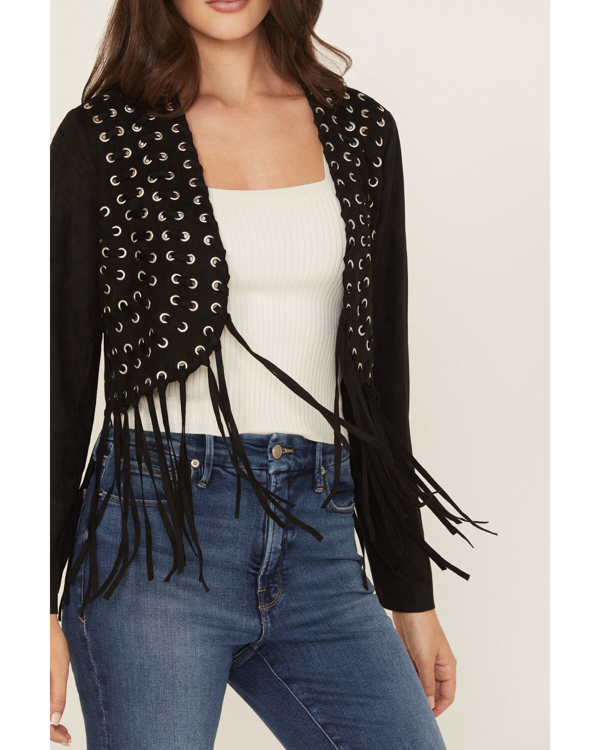 Vocal Women's Fringe Cropped Jacket