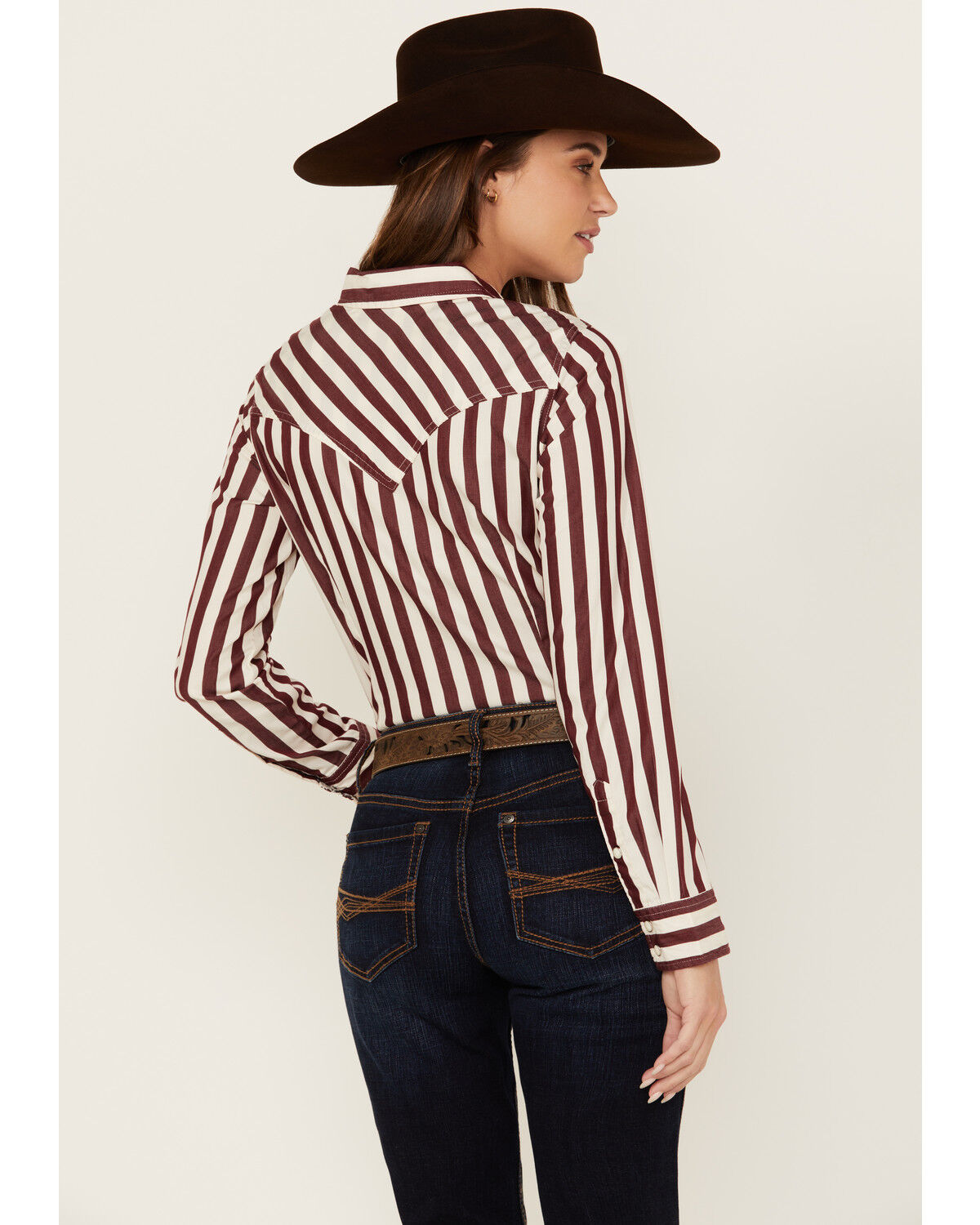 Wrangler Retro Women's Striped Long Sleeve Snap Western Shirt