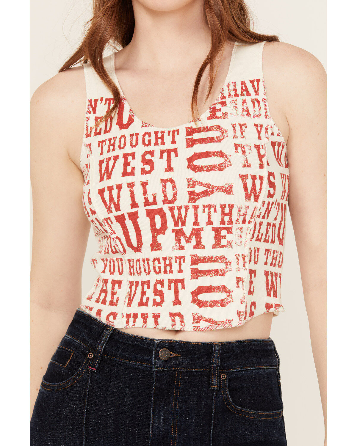 Idyllwind Women's Rhett The West Was Wild Graphic Rib Knit Tank